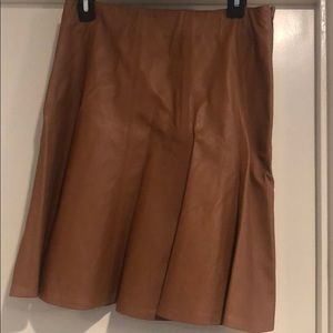 Stunning camel color leather skirt